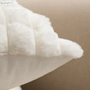 Decorbites fluffy faux fur cushion cover living room cream & brown