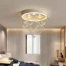 Decorbites flying bird white crystal ceiling light for bedroom