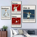 Blue manchester city football star champion wall art bedroom canvas