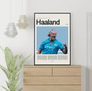 Blue manchester city football star champion wall art bedroom canvas