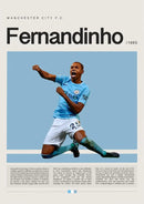 Blue manchester city football star champion wall art bedroom canvas