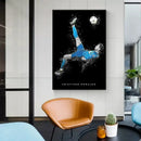 Cristiano ronaldo blue watercolor football star posters bedroom decor