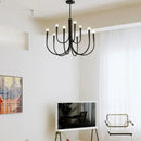 Decorbites french candle led chandelier black & gold kitchen light
