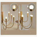 Decorbites french candle led chandelier black & gold kitchen light