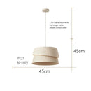 Decorbites french cream chandelier pleated fabric lamp for bedroom