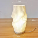 French cream pleated desk lamp for bedroom with wooden base