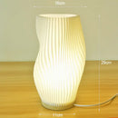 French cream pleated desk lamp for bedroom with wooden base