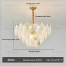 Decorbites french crystal chandelier gold leaf living room light