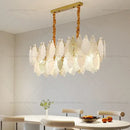 Decorbites french crystal chandelier gold leaf living room light