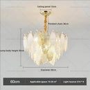 Decorbites french crystal chandelier gold leaf living room light