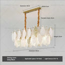 Decorbites french crystal chandelier gold leaf living room light