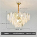 Decorbites french crystal chandelier gold leaf living room light
