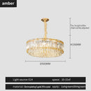 Decorbites french crystal chandelier living room gold two tier light