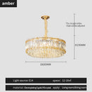 Decorbites french crystal chandelier living room gold two tier light
