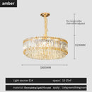Decorbites french crystal chandelier living room gold two tier light