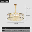 Decorbites french crystal chandelier living room gold two tier light