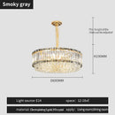 Decorbites french crystal chandelier living room gold two tier light