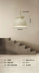 Decorbites french minimalist off-white ribbed chandelier dining room