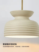 Decorbites french minimalist off-white ribbed chandelier dining room