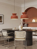 Decorbites french minimalist off-white ribbed chandelier dining room