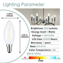 Decorbites frosted led candle light bulbs dining room warm white 10 pack