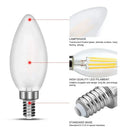 Decorbites frosted led candle light bulbs dining room warm white 10 pack