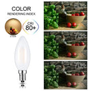 Decorbites frosted led candle light bulbs dining room warm white 10 pack