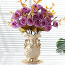 DecorBites™ Frosted Porcelain Flower Vase for Home Decor