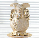 DecorBites™ Frosted Porcelain Flower Vase for Home Decor