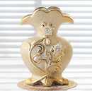 DecorBites™ Frosted Porcelain Flower Vase for Home Decor