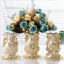 DecorBites™ Frosted Porcelain Flower Vase for Home Decor