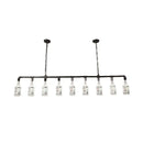 DecorBites™ Frosted White Glass Island Lamp - Loft Style, Black Wine Bottle Design - Perfect for Restaurants, Ceiling Suspension Lighting