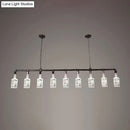 DecorBites™ Frosted White Glass Island Lamp - Loft Style, Black Wine Bottle Design - Perfect for Restaurants, Ceiling Suspension Lighting