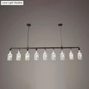DecorBites™ Frosted White Glass Island Lamp - Loft Style, Black Wine Bottle Design - Perfect for Restaurants, Ceiling Suspension Lighting