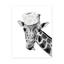DecorBites™ Fun Animal Bathroom Wall Art Canvas