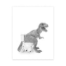 DecorBites™ Funny Animal Bathroom Canvas Wall Art