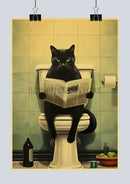 DecorBites™ Funny Animal Bathroom Poster for DIY Home Decor