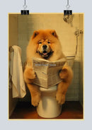 DecorBites™ Funny Animal Bathroom Poster for DIY Home Decor