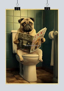 DecorBites™ Funny Animal Bathroom Poster for DIY Home Decor