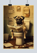 DecorBites™ Funny Animal Bathroom Poster for DIY Home Decor