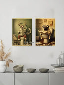 DecorBites™ Funny Animal Bathroom Poster for DIY Home Decor