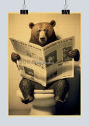 DecorBites™ Funny Animal Bathroom Poster for DIY Home Decor
