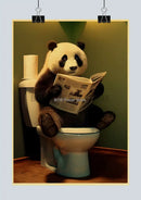 DecorBites™ Funny Animal Bathroom Poster for DIY Home Decor