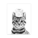 DecorBites™ Funny Animal Bathroom Poster Wall Art