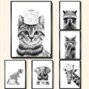 DecorBites™ Funny Animal Bathroom Poster Wall Art