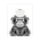 DecorBites™ Funny Animal Bathroom Poster, Wall Art Canvas