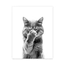 DecorBites™ Funny Animal Bathroom Poster, Wall Art Canvas