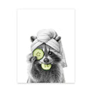 DecorBites™ Funny Animal Bathroom Wall Art Canvas Print