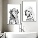 DecorBites™ Funny Animal Bathroom Wall Art Canvas Print