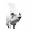 DecorBites™ Funny Animal Bathroom Wall Art Print